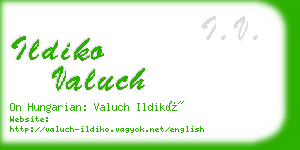 ildiko valuch business card